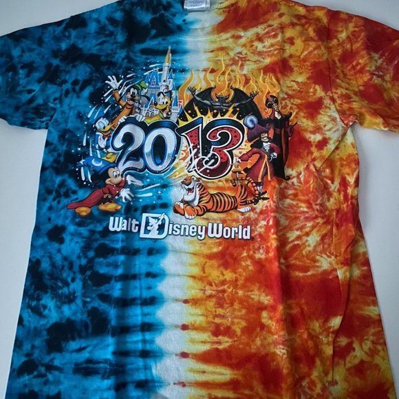 Walt Disneyworld 2013 Multicolor Tie Dye Shirt - Picture 1 of 3